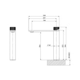 Phoenix Axia Vessel Basin Mixer Matte Black